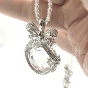 Swarovski Crystal Millennium Bow Pendant Necklace